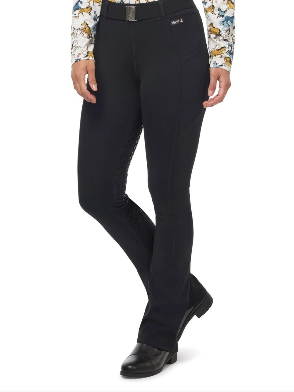 Kerrits Coolcore Silicone Full Leg Bootcut Riding Tight In Black